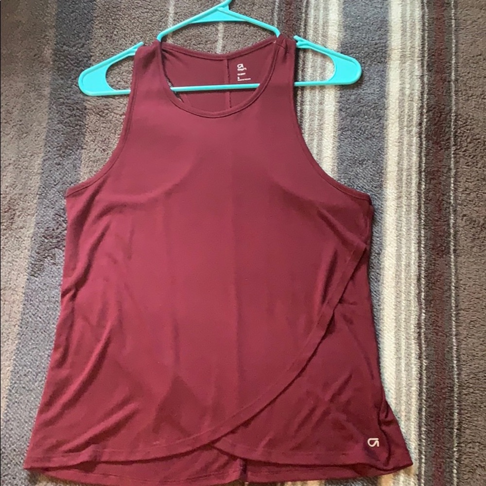 Maroon tank top from Gap